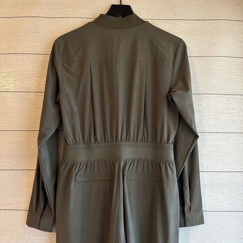 Athleta Women's Brooklyn Utility Jumpsuit Long Sleeve Moss green gorpcore Size 6 - Picture 8 of 9